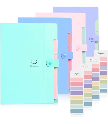 Amazon.com : SKYDUE 5 Pocket Expanding File Folder, Letter Size